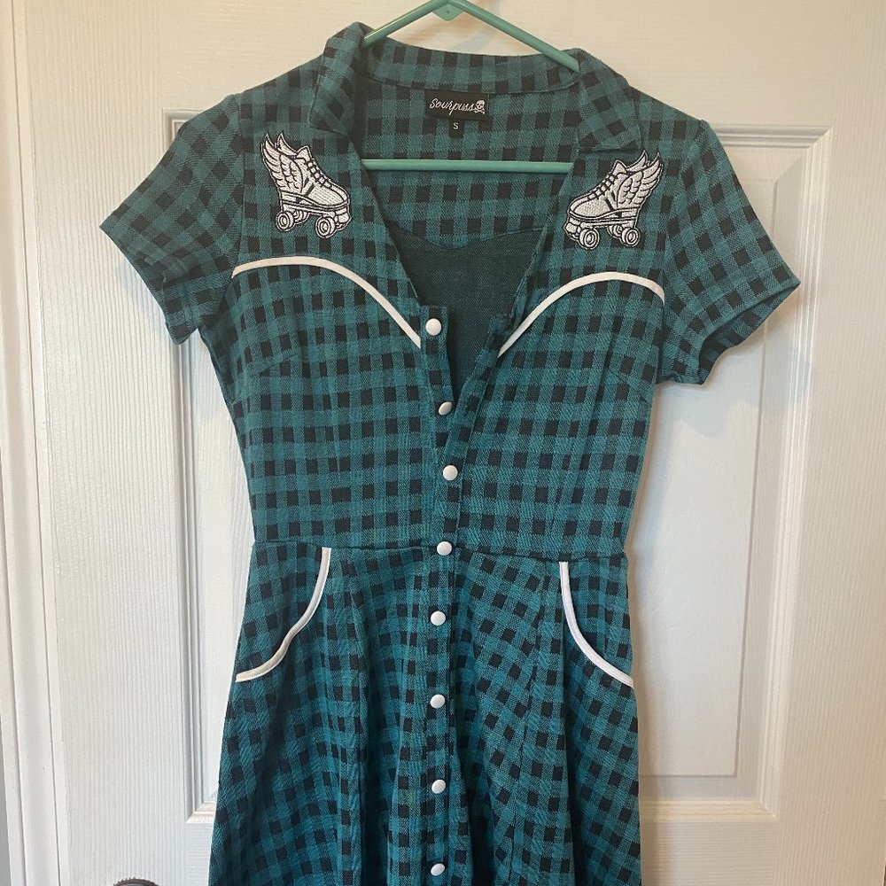 Sourpuss Pinup Checkered Dress